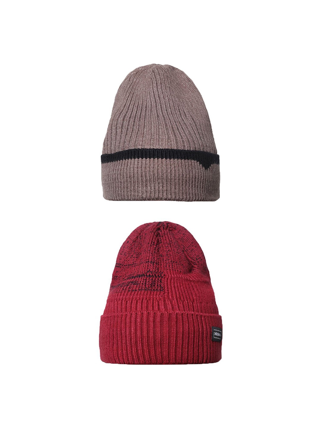 

LOOM LEGACY Men Pack of Printed Beanie, Brown