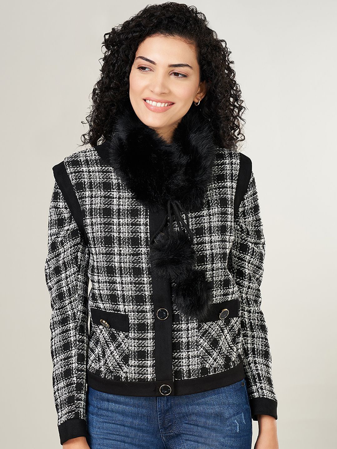 

Forever Glam by Pantaloons Women Acrylic Mufflers, Black