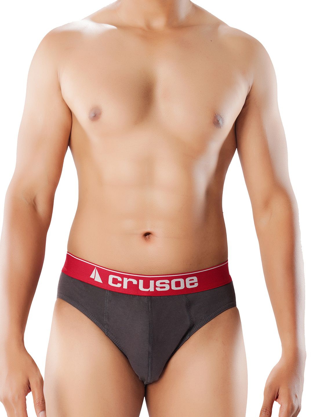 

Crusoe Men Cotton Antimicrobial Briefs- CRU-1012-072, Charcoal