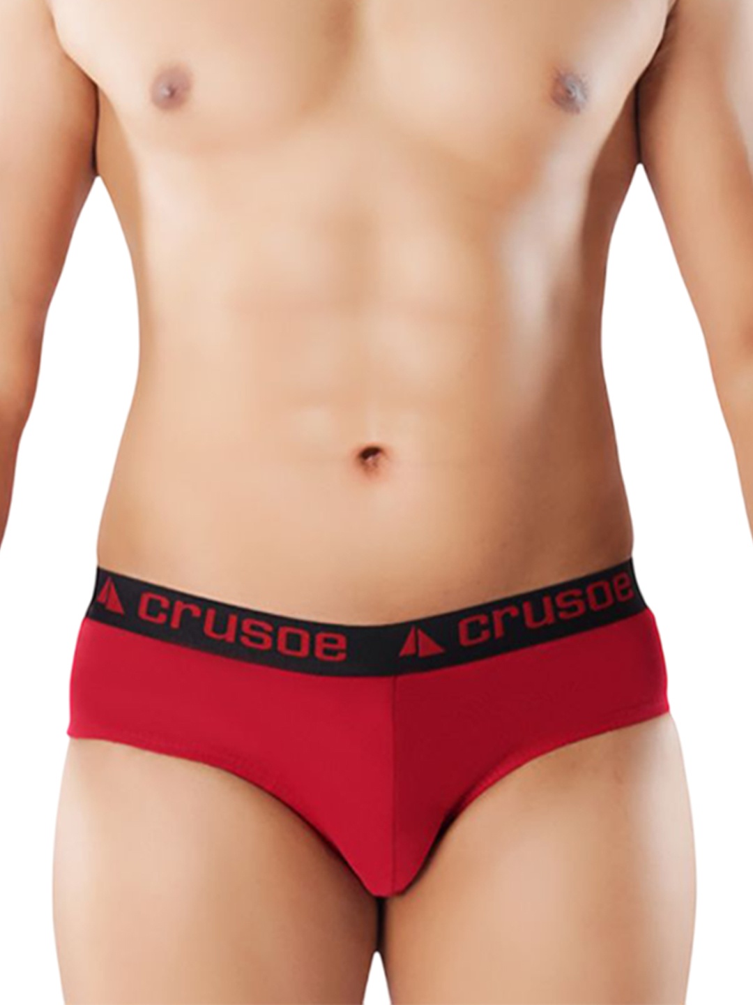 

Crusoe Pack Of 3 Men Antimicrobial Super Combed Cotton Basic Briefs CRU-1002-021, Red