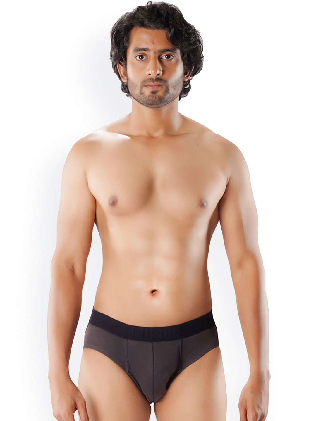 

Crusoe Men Pack Of 2 Anti Microbial Cotton Basic BriefsCRU-1029-147, Charcoal