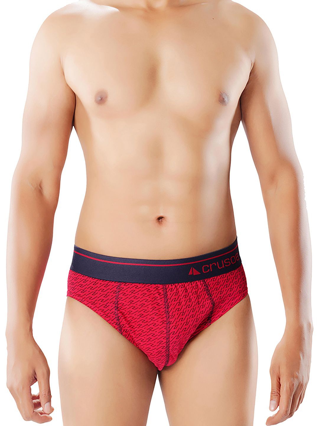 

Crusoe Men Mid-Rise Basic Antimicrobial Cotton Briefs CRU-1015-108, Red