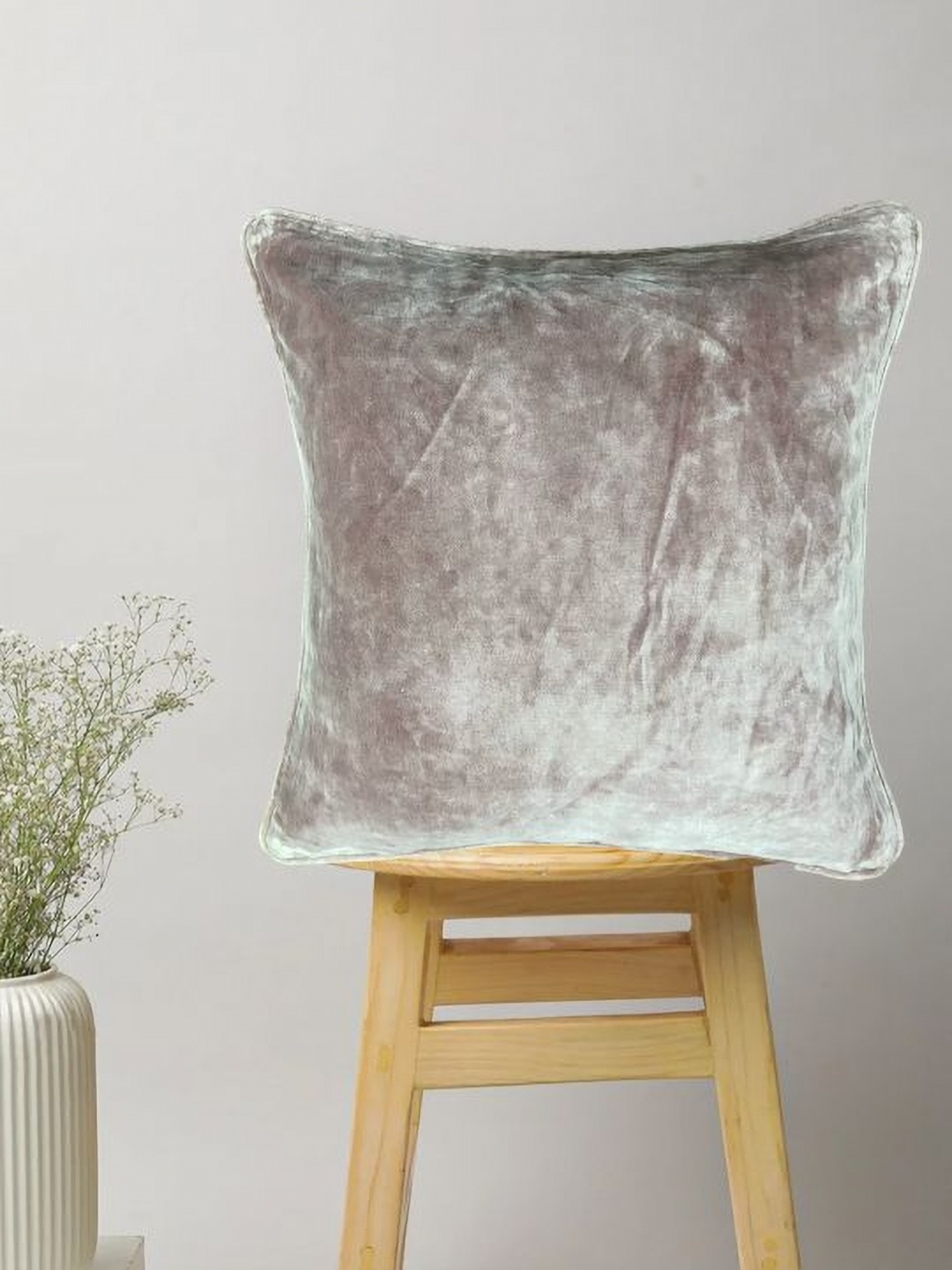 SAJAVAT Mauve Cotton Square Cushion Cover