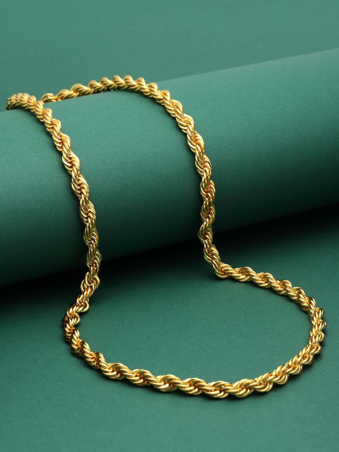 

Sanjog Unisex Gold-Plated Antique Chain Brass Necklace