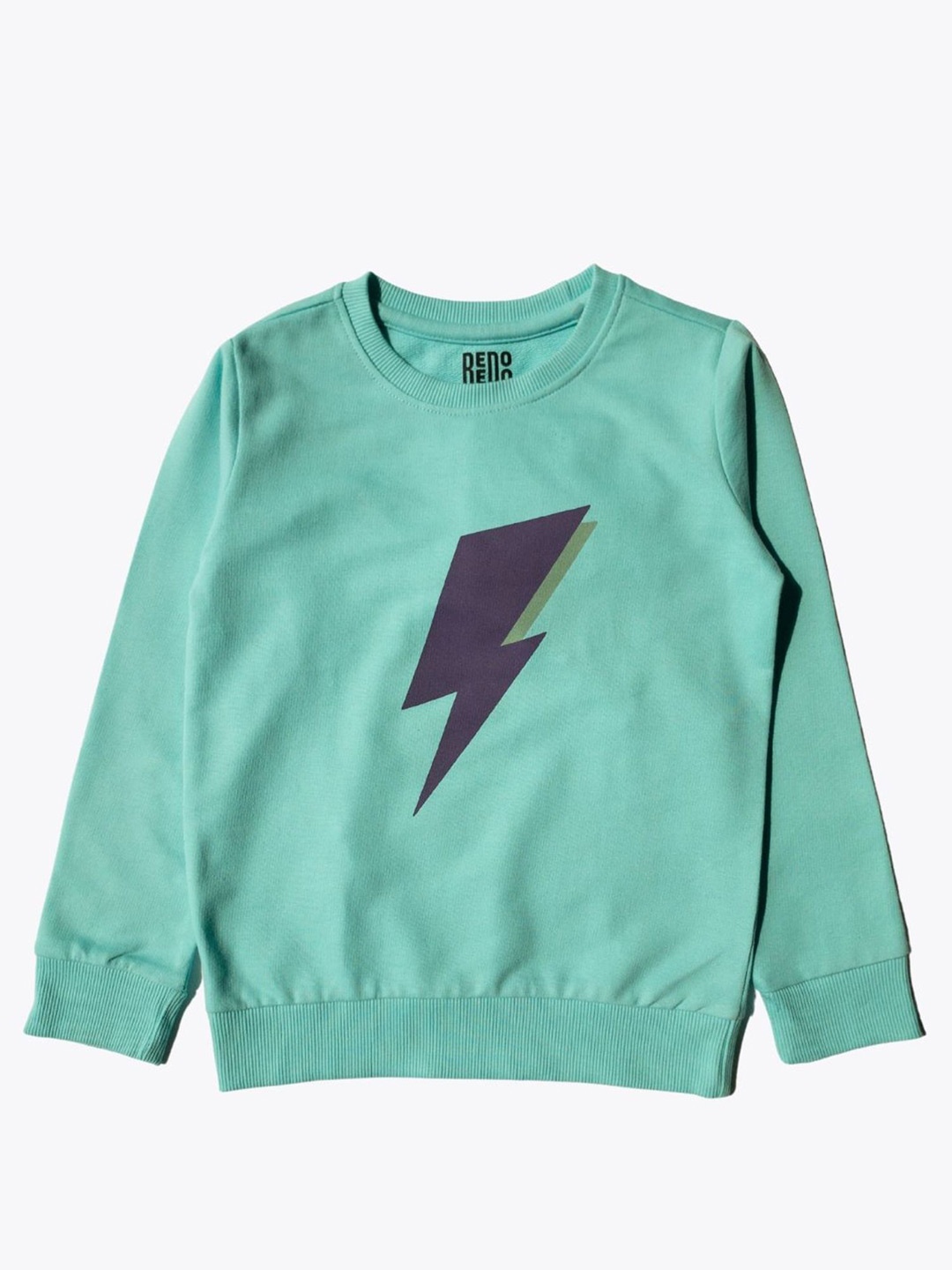 

Reedoo Kids Graphic Printed Round Neck Cotton Sweatshirt, Blue