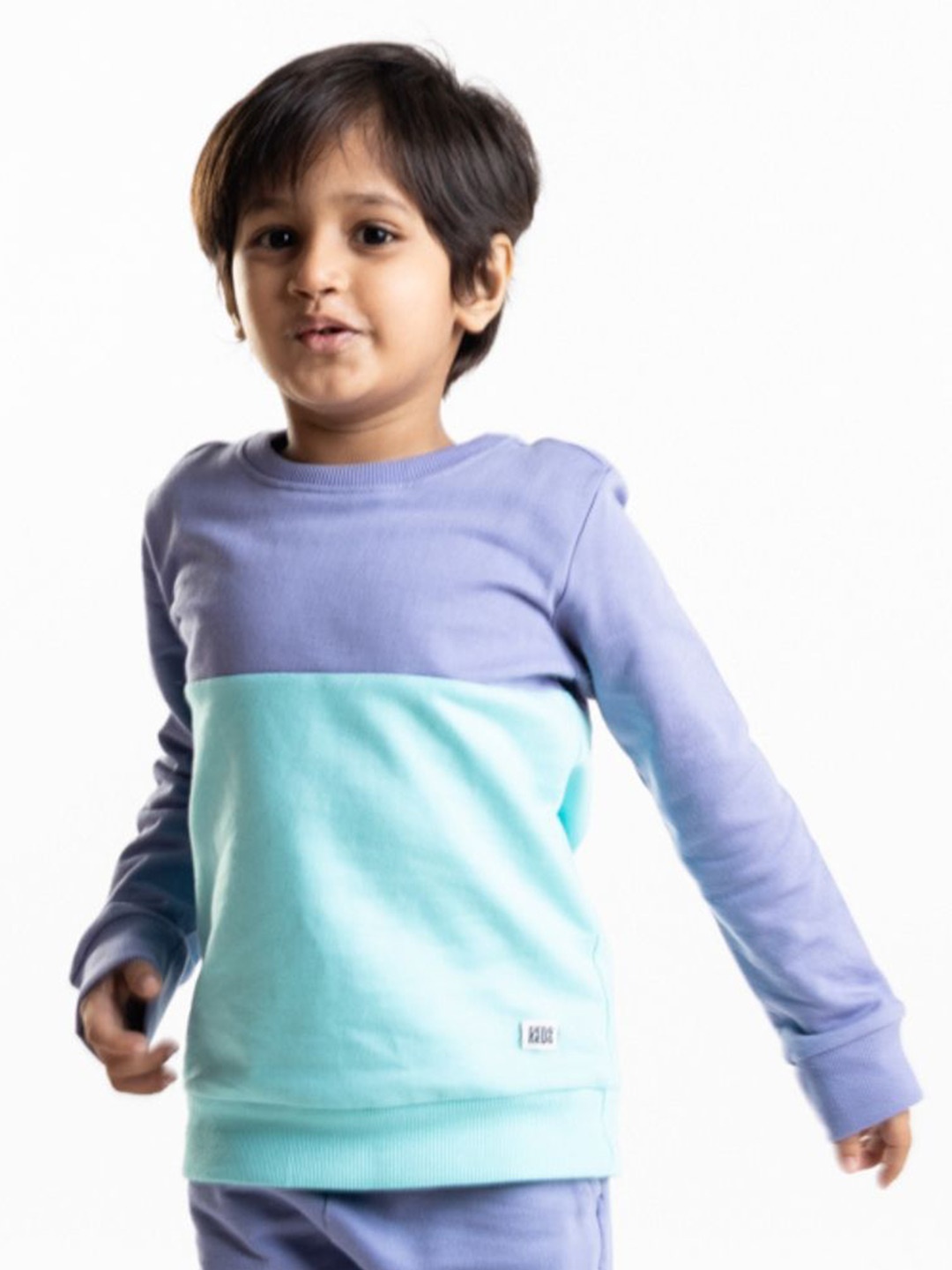 

Reedoo Kids Colourblocked Pullover Sweatshirt, Blue