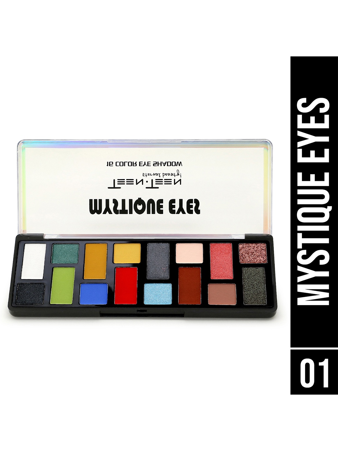 

TEEN TEEN COSMETICS Mystique Eyes 16 Color Eyeshadow Palette -25g- Shade 01, Red