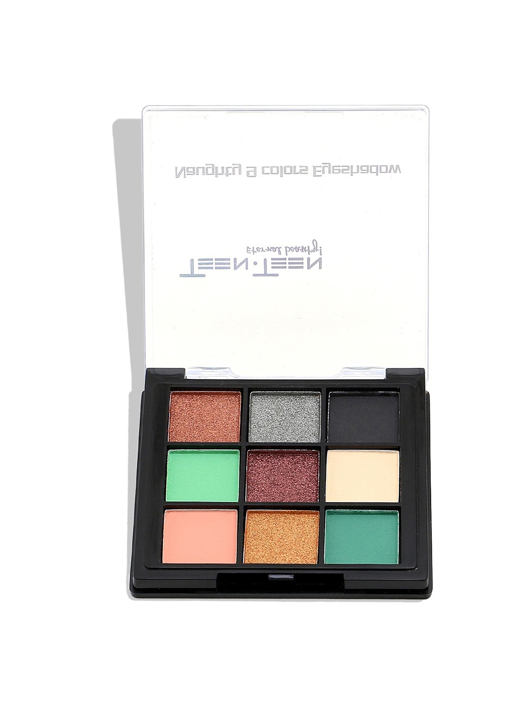 TEEN TEEN COSMETICS Naughty 9 Colors Long Wearing Eyeshadow Palette- 7.2g - Shade - 04, Green