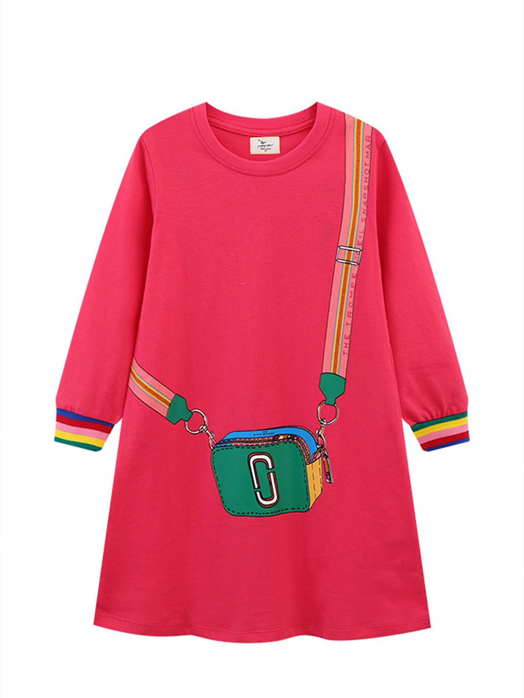 

LULU & SKY Girls Printed A-Line Dress, Pink