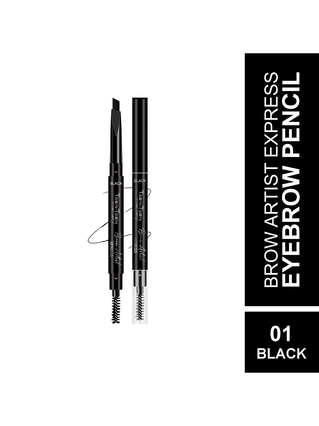

TEEN TEEN COSMETICS Brow Artist Express With Smudger Eyebrow Pencil- 0.35 g- Deep Black 01