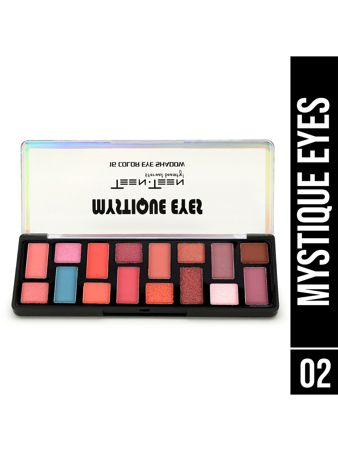 

TEEN TEEN COSMETICS Mystique Eyes 16 Color Highly Pigmented Eyeshadow Palette- 25g- 02, Brown