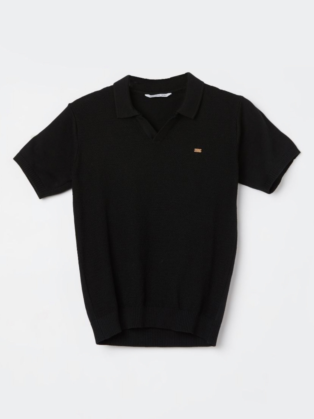 

Fame Forever by Lifestyle Boys Solid Polo Collar Cotton T-shirt, Black
