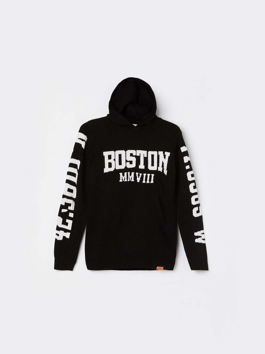 

Fame Forever by Lifestyle Boys Typography Printed Pullover Sweaters, Black