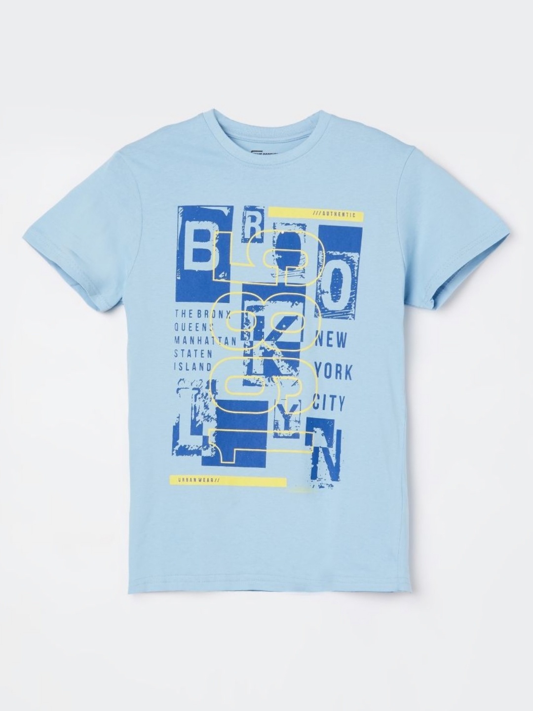 

Fame Forever by Lifestyle Boys Typography Printed Round Neck Cotton T-shirt, Blue