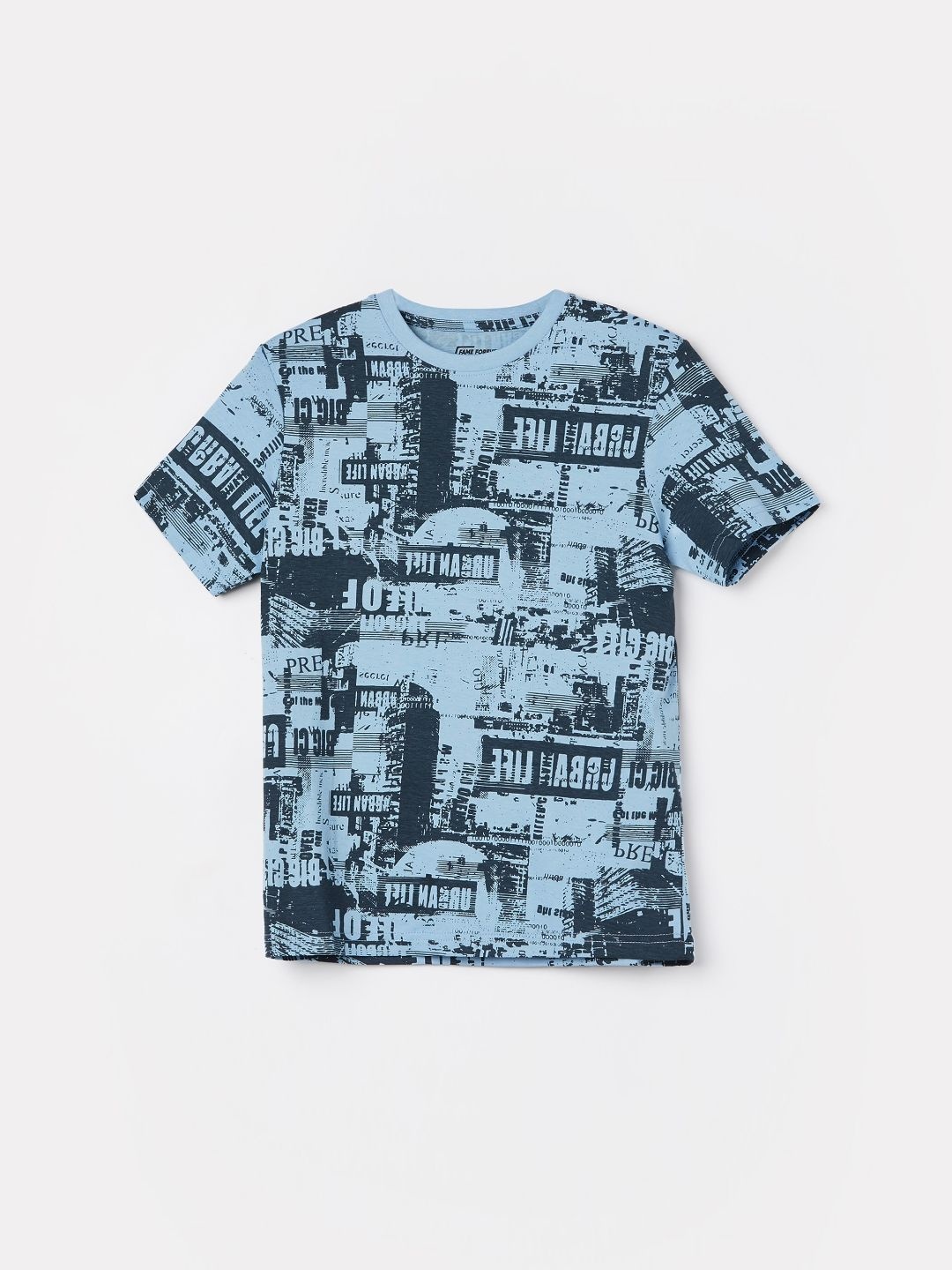 

Fame Forever by Lifestyle Boys Typography Printed Round Neck Cotton T-shirt, Blue