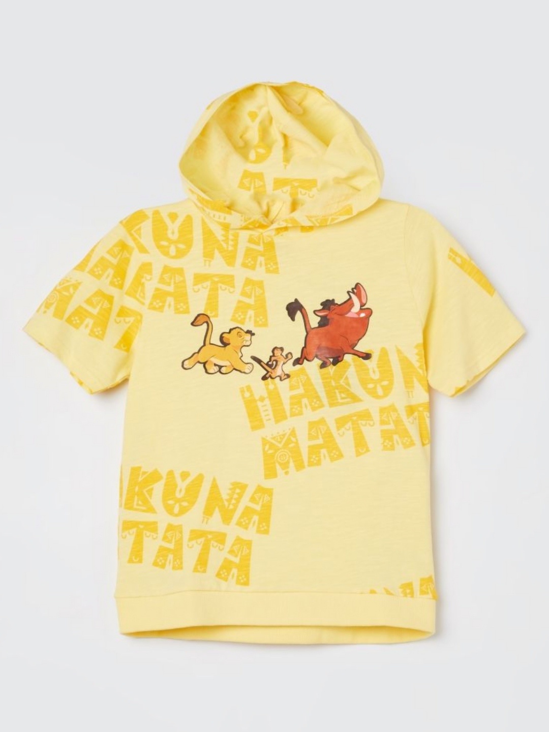 

Fame Forever by Lifestyle Boys Typography Printed Hood Cotton Simba T-shirt, Yellow