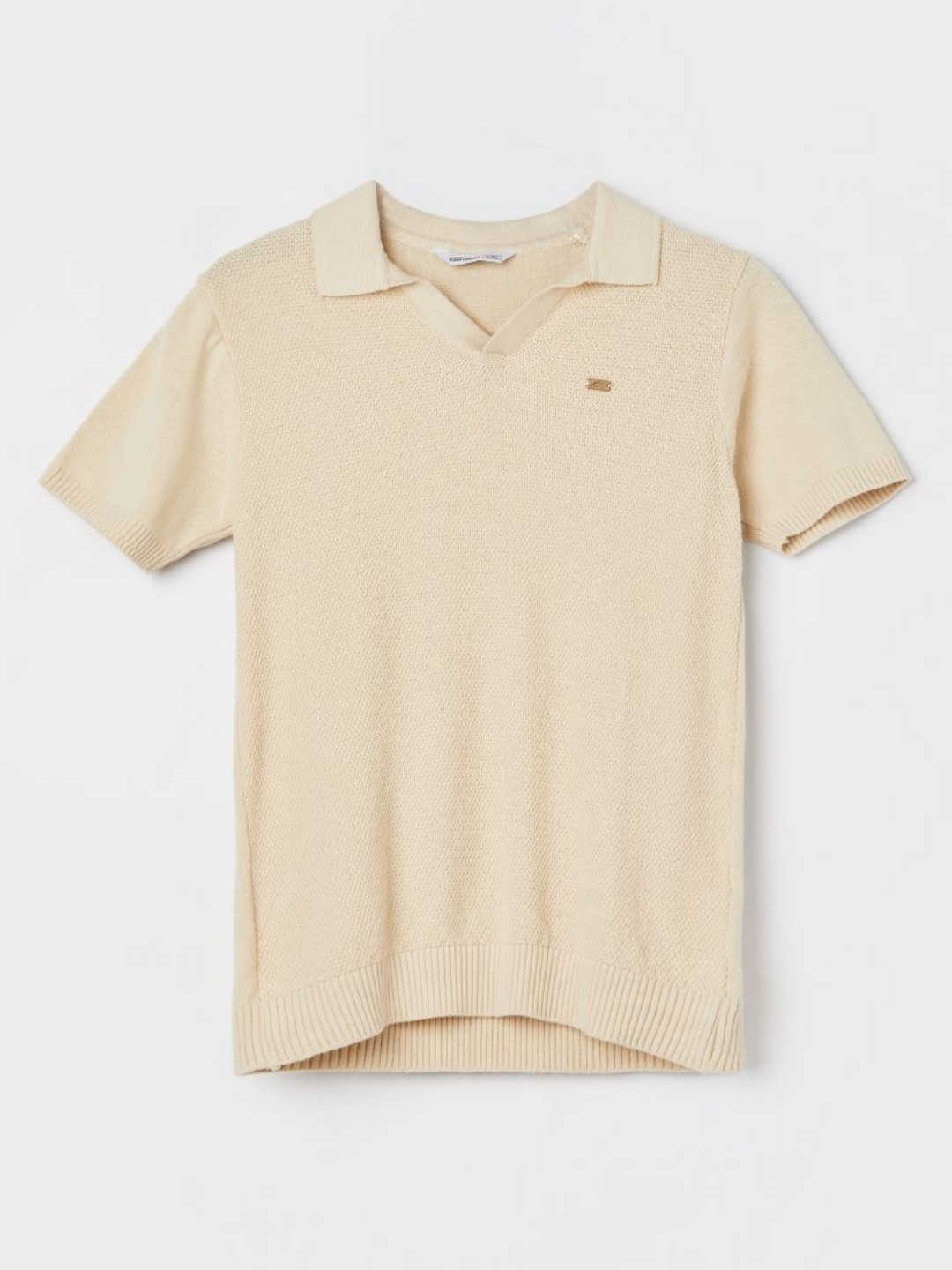 

Fame Forever by Lifestyle Boys Solid Polo Collar Cotton T-shirt, Beige
