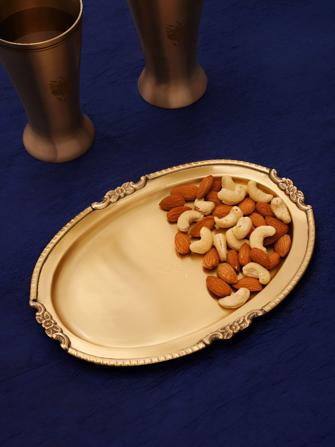 

JAYPORE Gold-Toned Brass Serving Tray