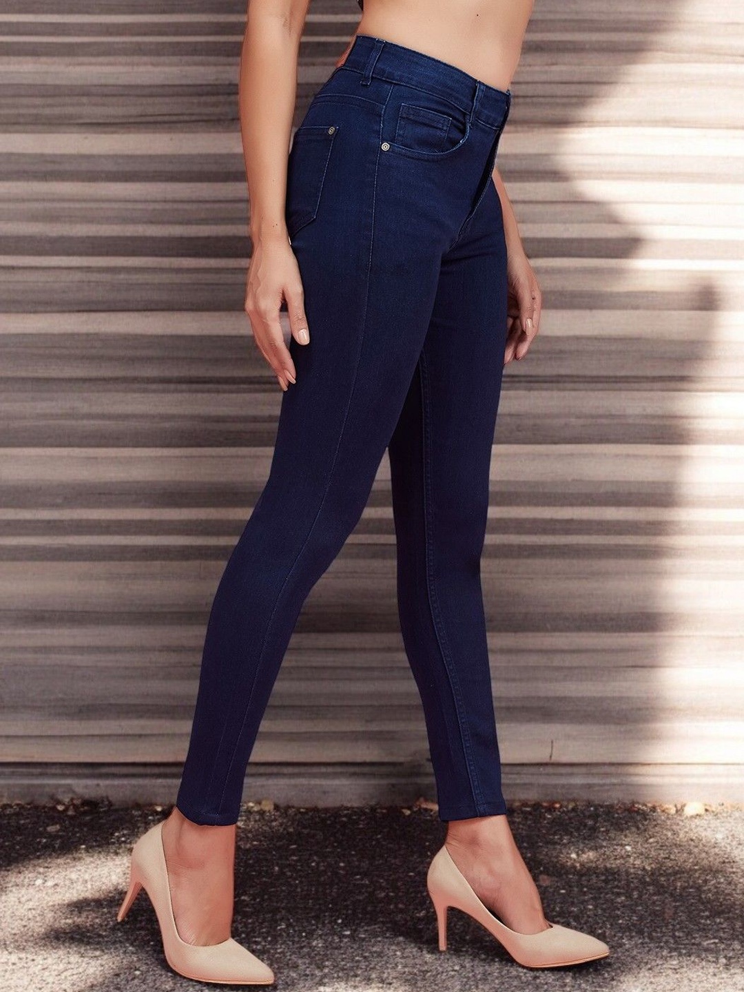 

DressBerry Women Skinny Fit Stretchable Jeans, Navy blue