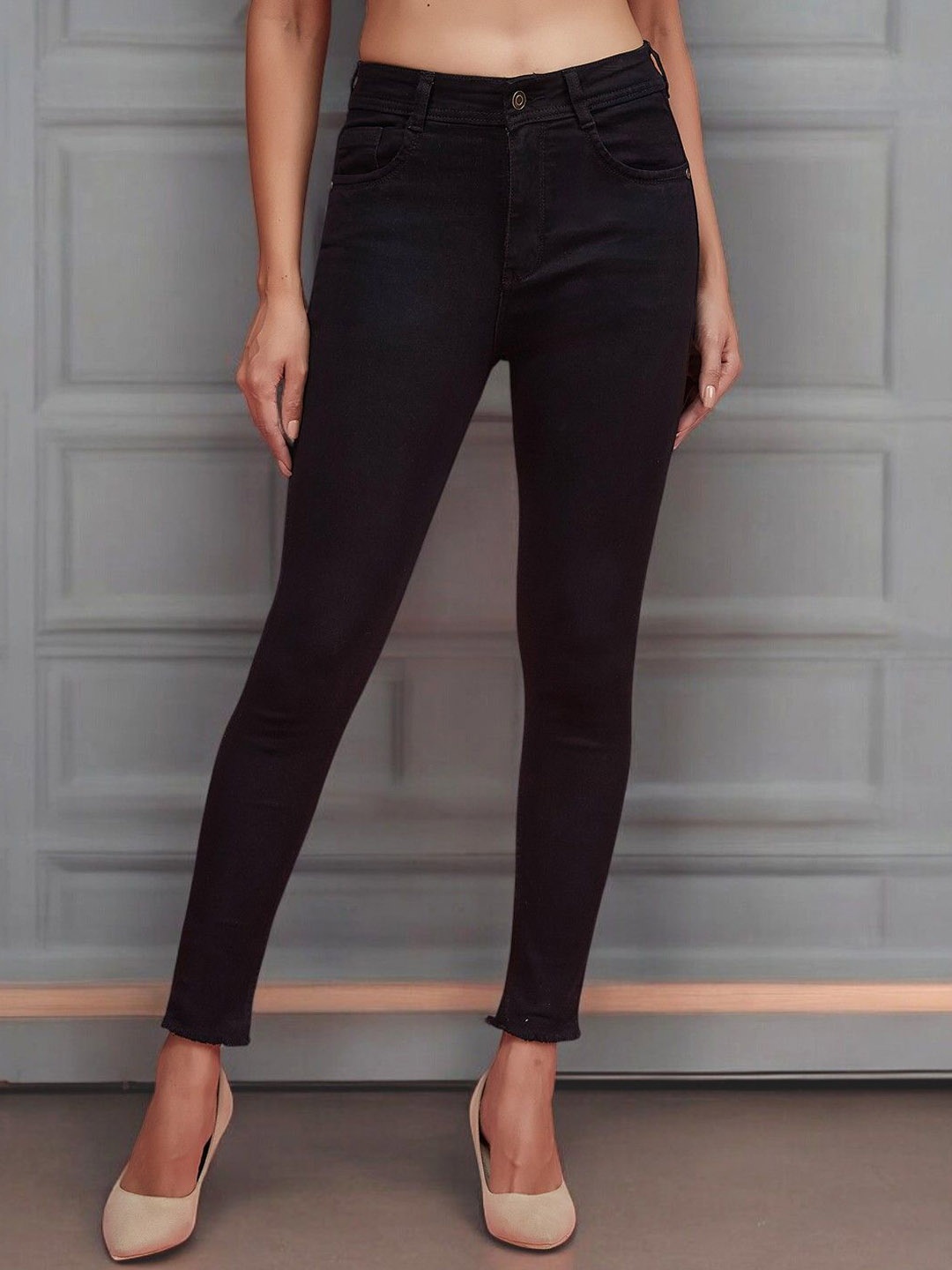 

DressBerry Women Slim Fit High-Rise Stretchable Jeans, Black