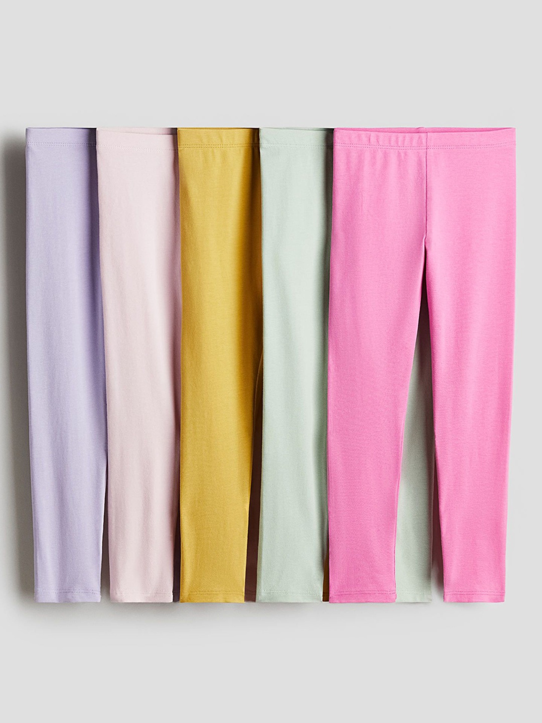 

H&M 5-Pack Jersey Leggings, Pink