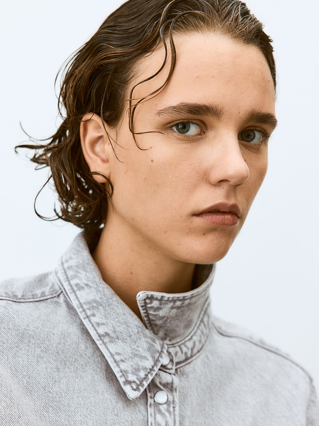 

H&M Denim Shirt, Grey