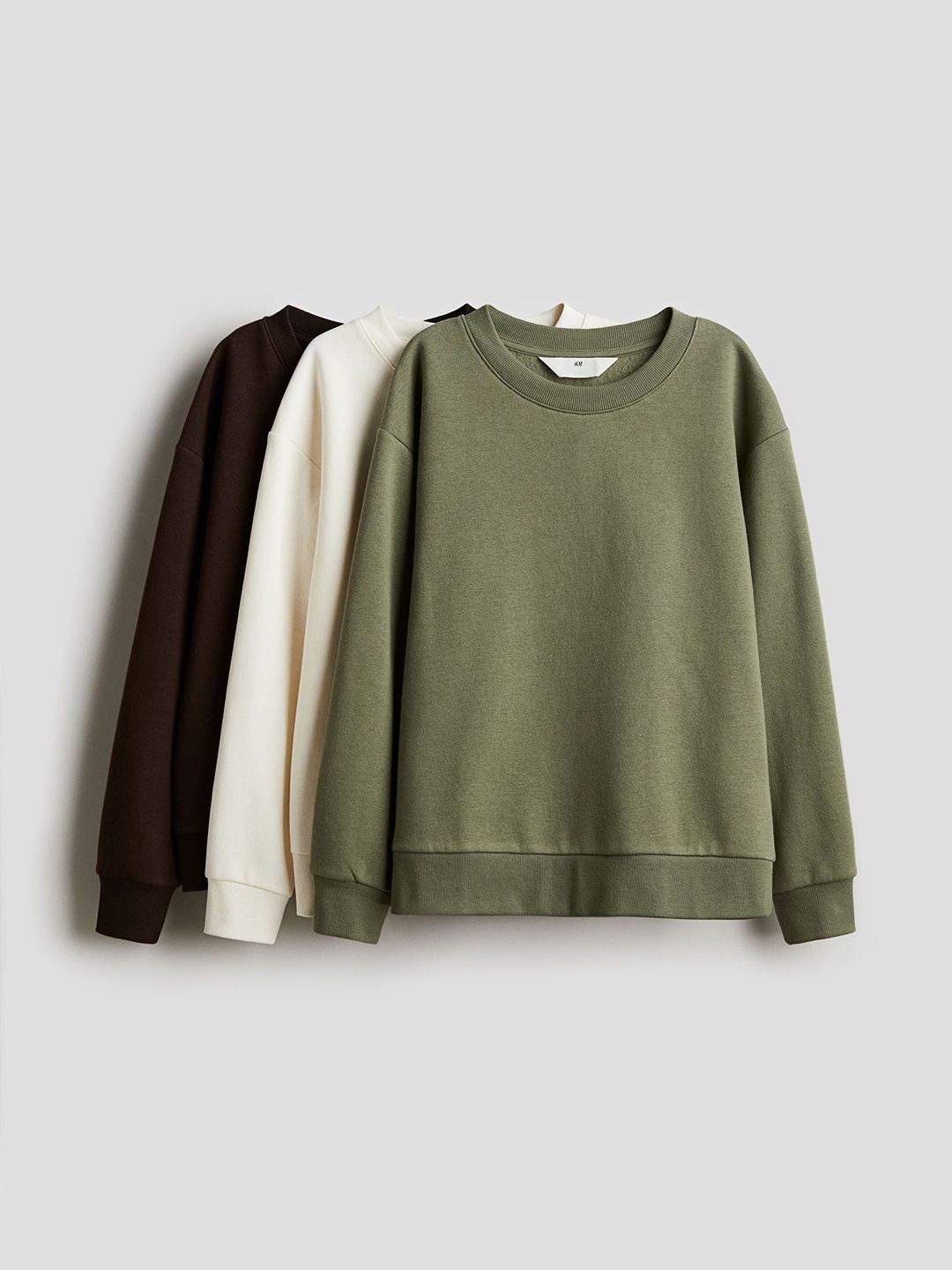

H&M 3-Pack Sweatshirts, Green