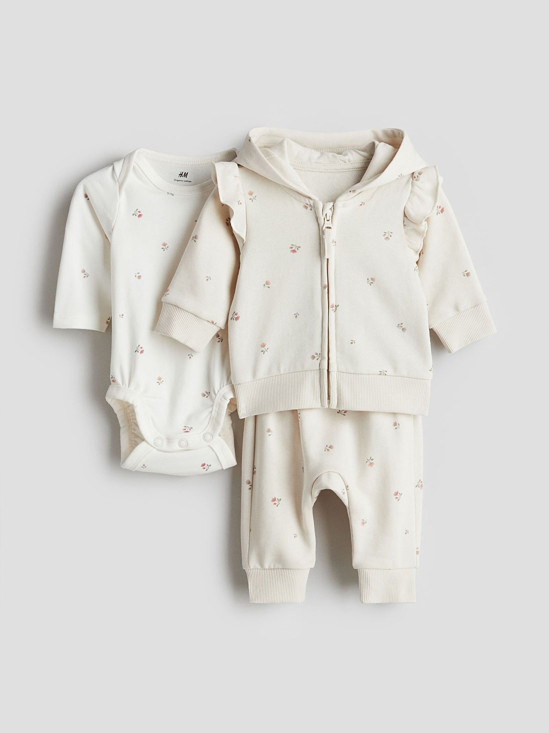 

H&M 3-Piece Cotton Set, Beige