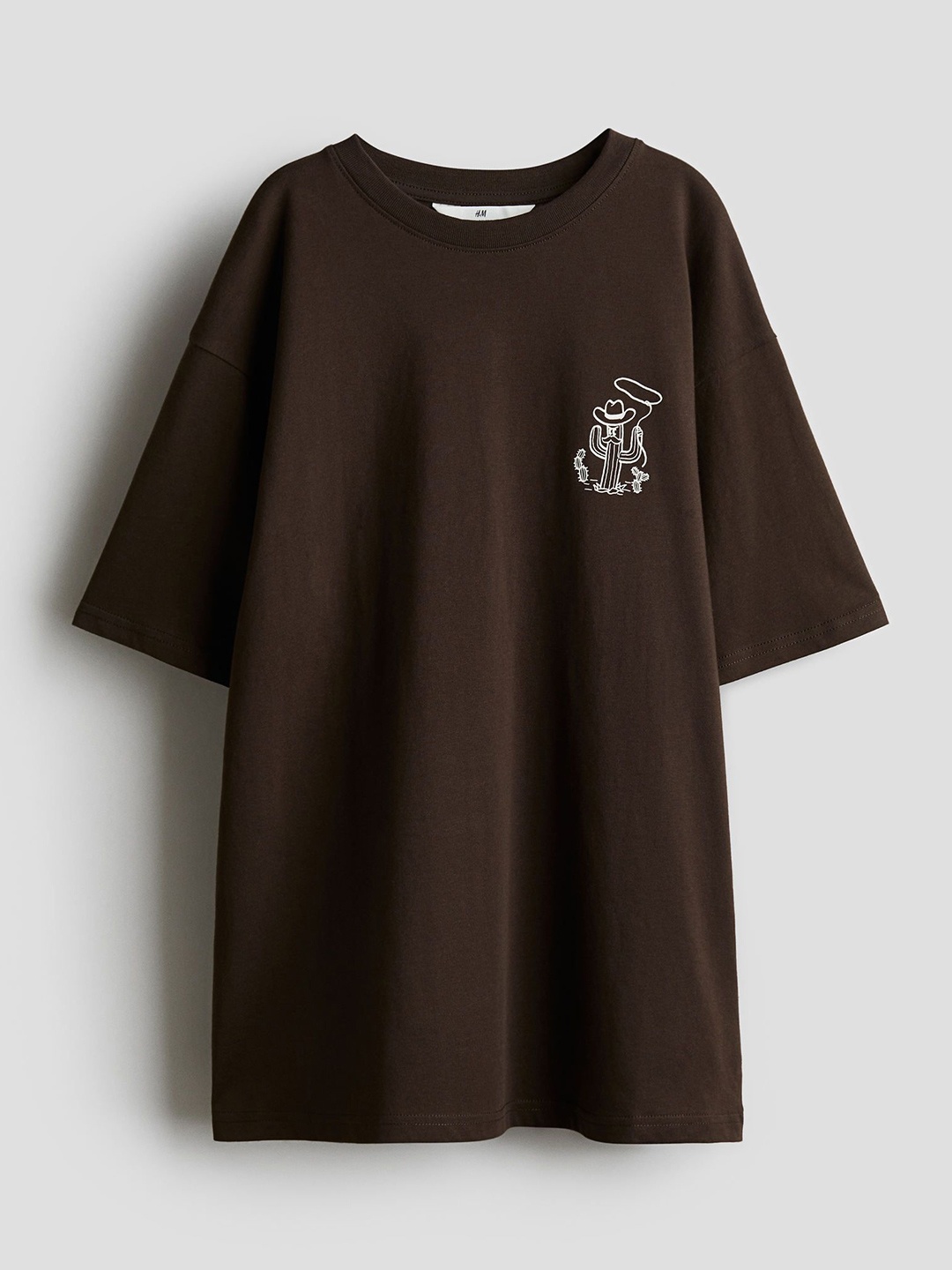 

H&M Cotton Jersey T-Shirt, Brown