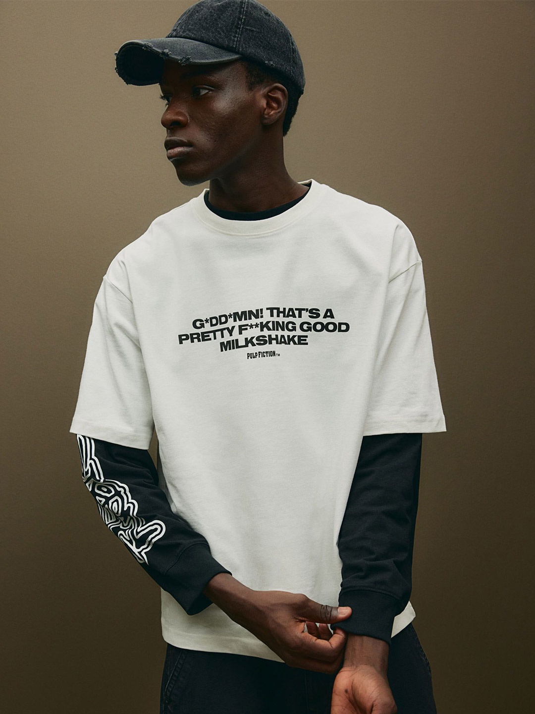 

H&M Loose Fit Printed T-shirt, White