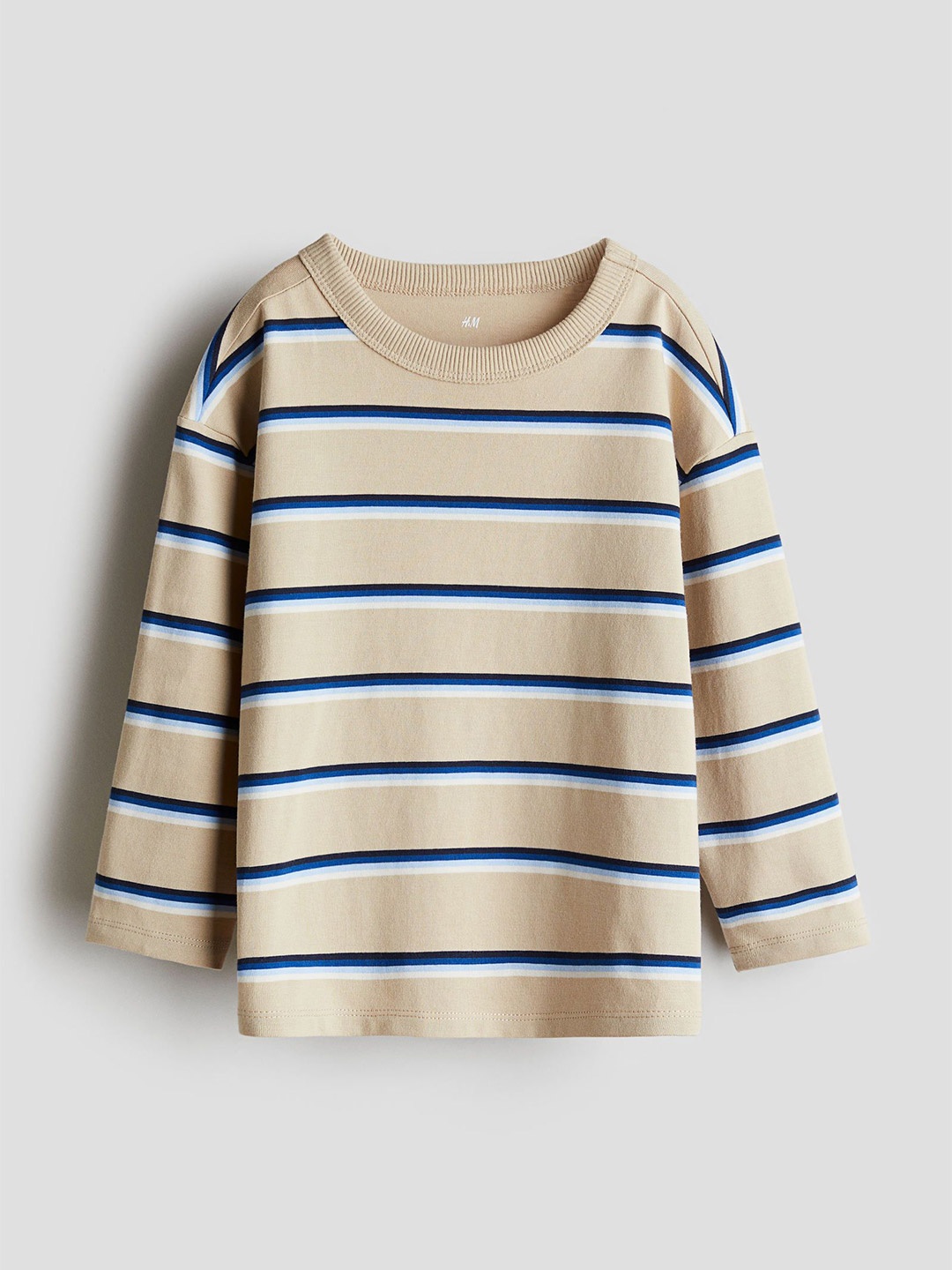 

H&M Long-Sleeved T-Shirt, Beige