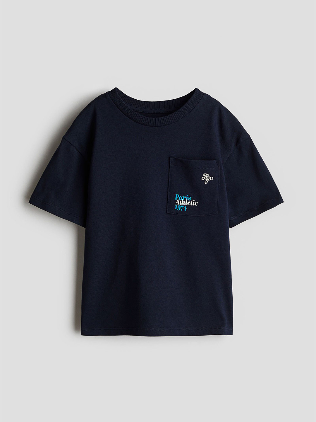 

H&M Pocket-Detail T-Shirt, Navy blue