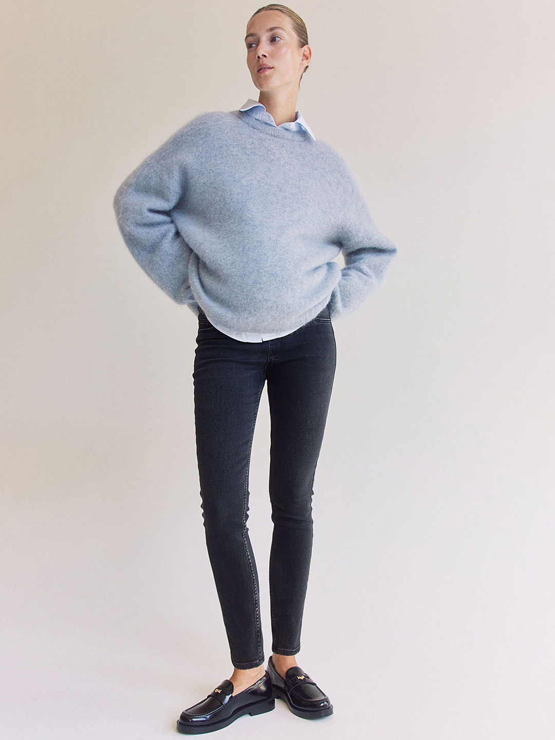 H&M MAMA Skinny Jeans, Grey