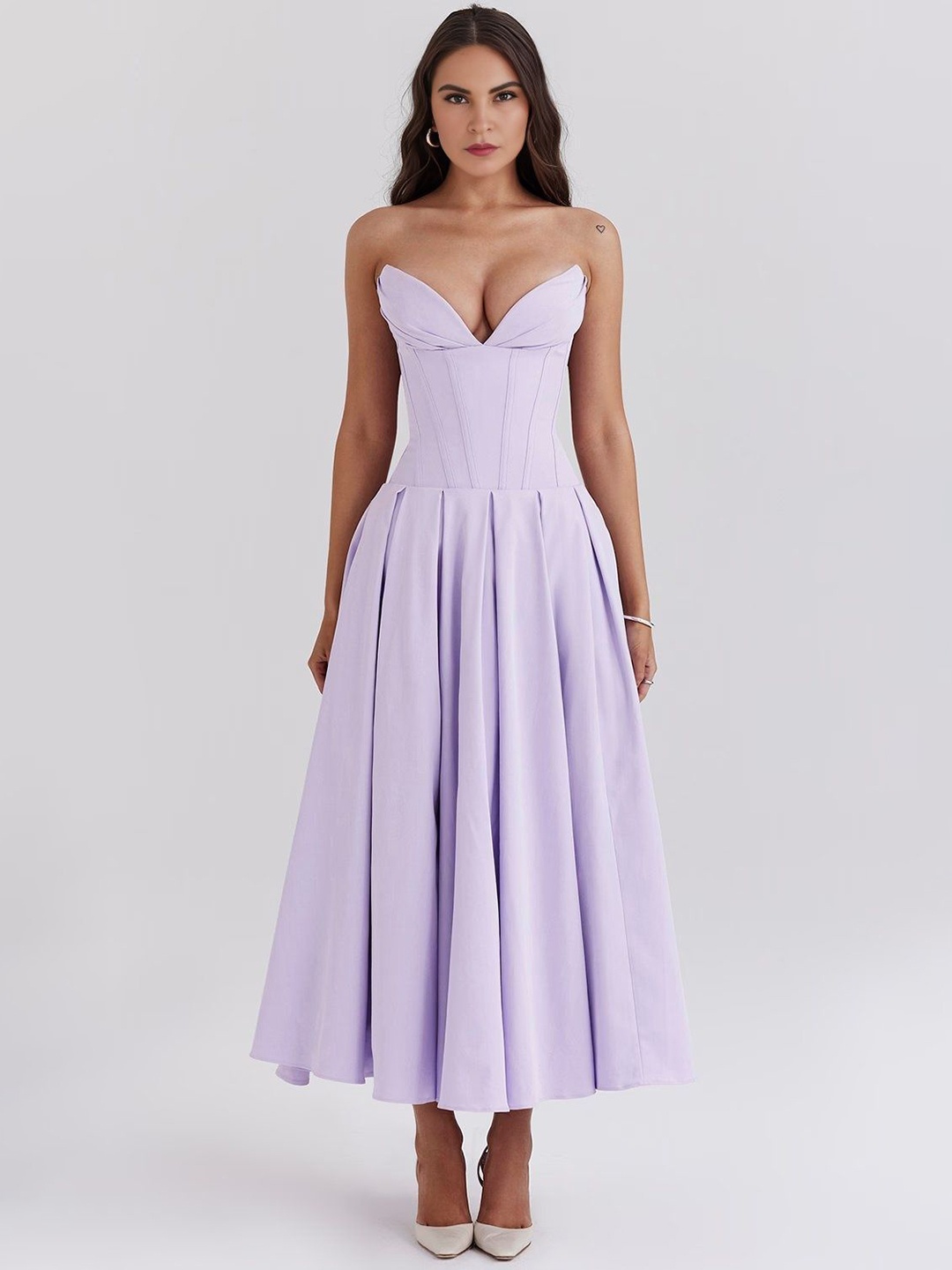 

Bee Boe Women Fit & Flare Dress, Mauve