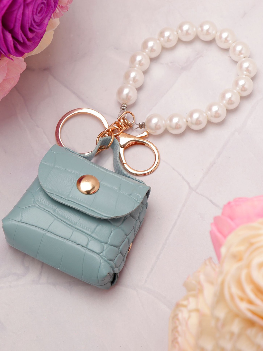 

Archies Textured Loop Mini Bag Key Chain, Green