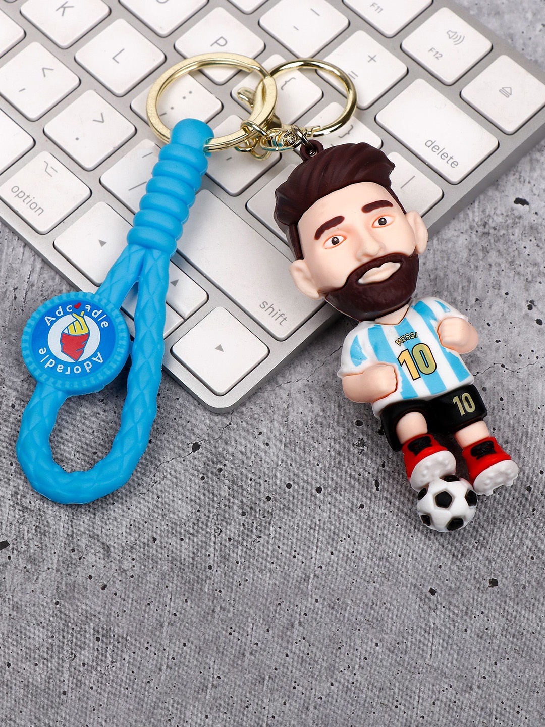 

Archies Football Messi Character Keychain, White