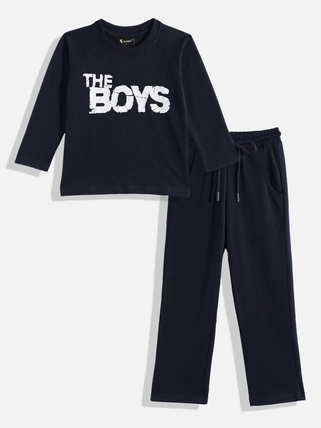 

KOKOMO Boys Printed Pure Cotton Clothing Set, Navy blue
