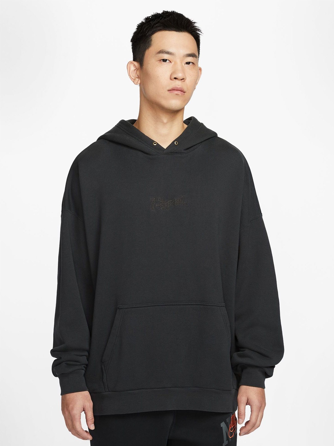 

Nike Club Men's Oversized French Terry Pullover Hoodie, Black