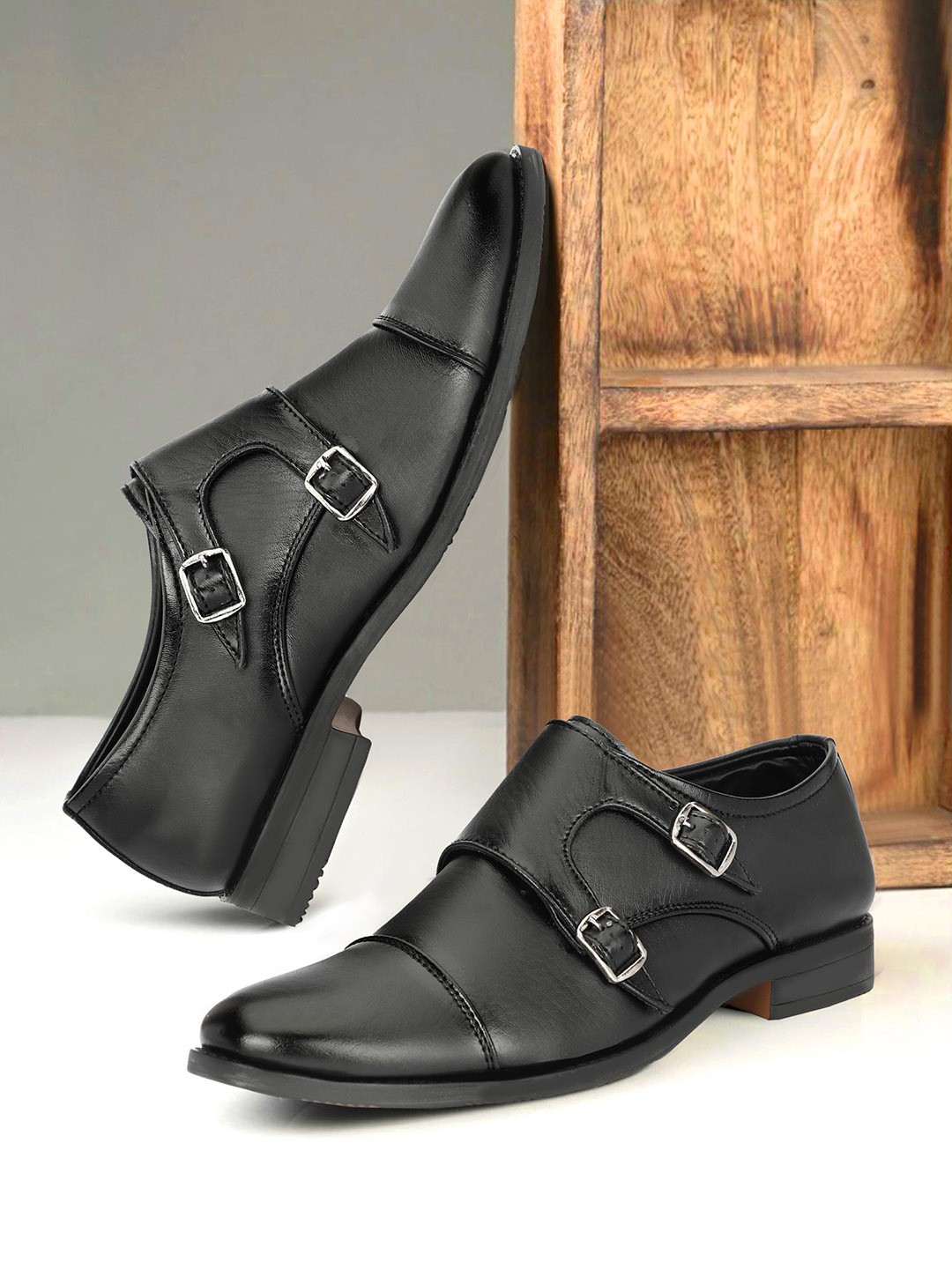 

Killer Men Formal Monk Shoes, Black