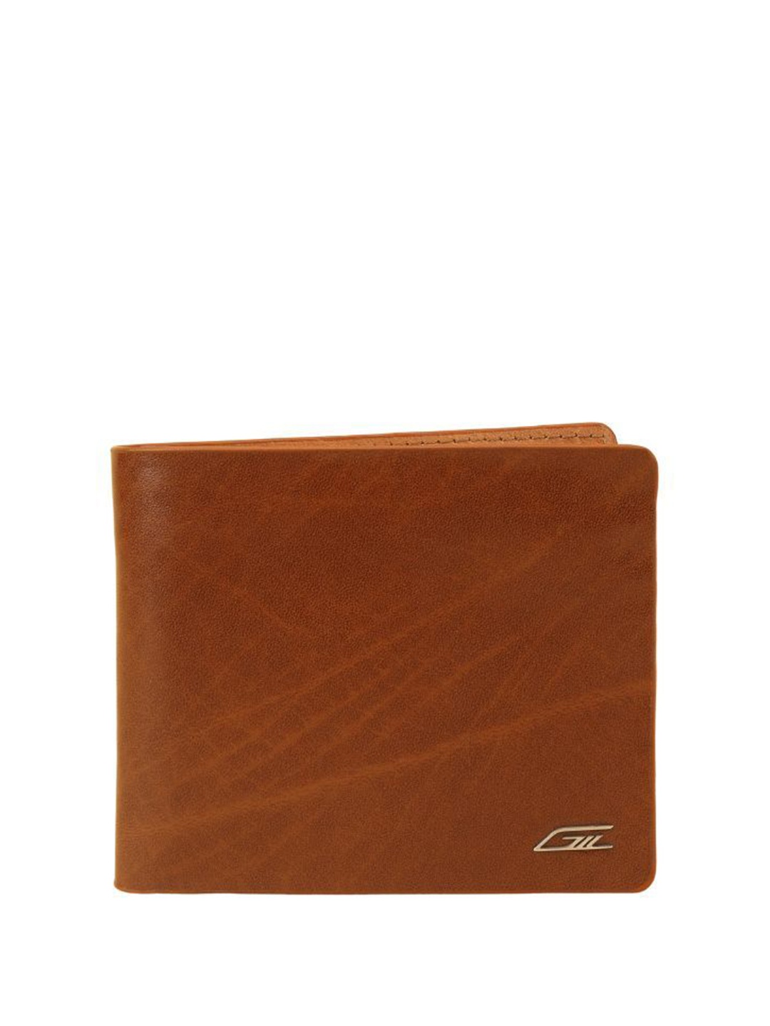 

GIL Men Leather Two Fold Wallet, Tan