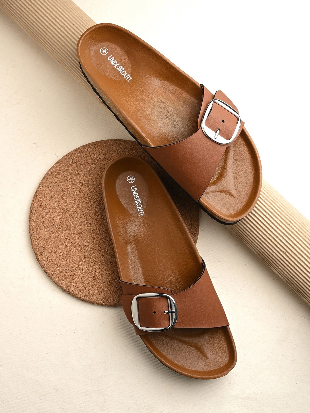 

UNDERROUTE Women Fusion Comfort Sandals, Tan