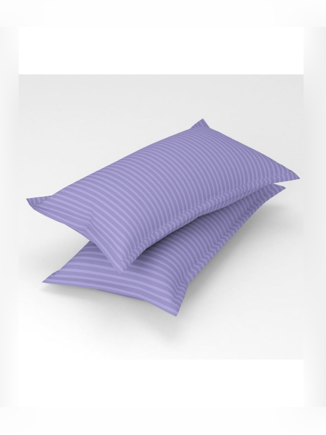 

UrbanArts Purple 2 Pieces Striped Printed Rectangle Satin Pillow Covers