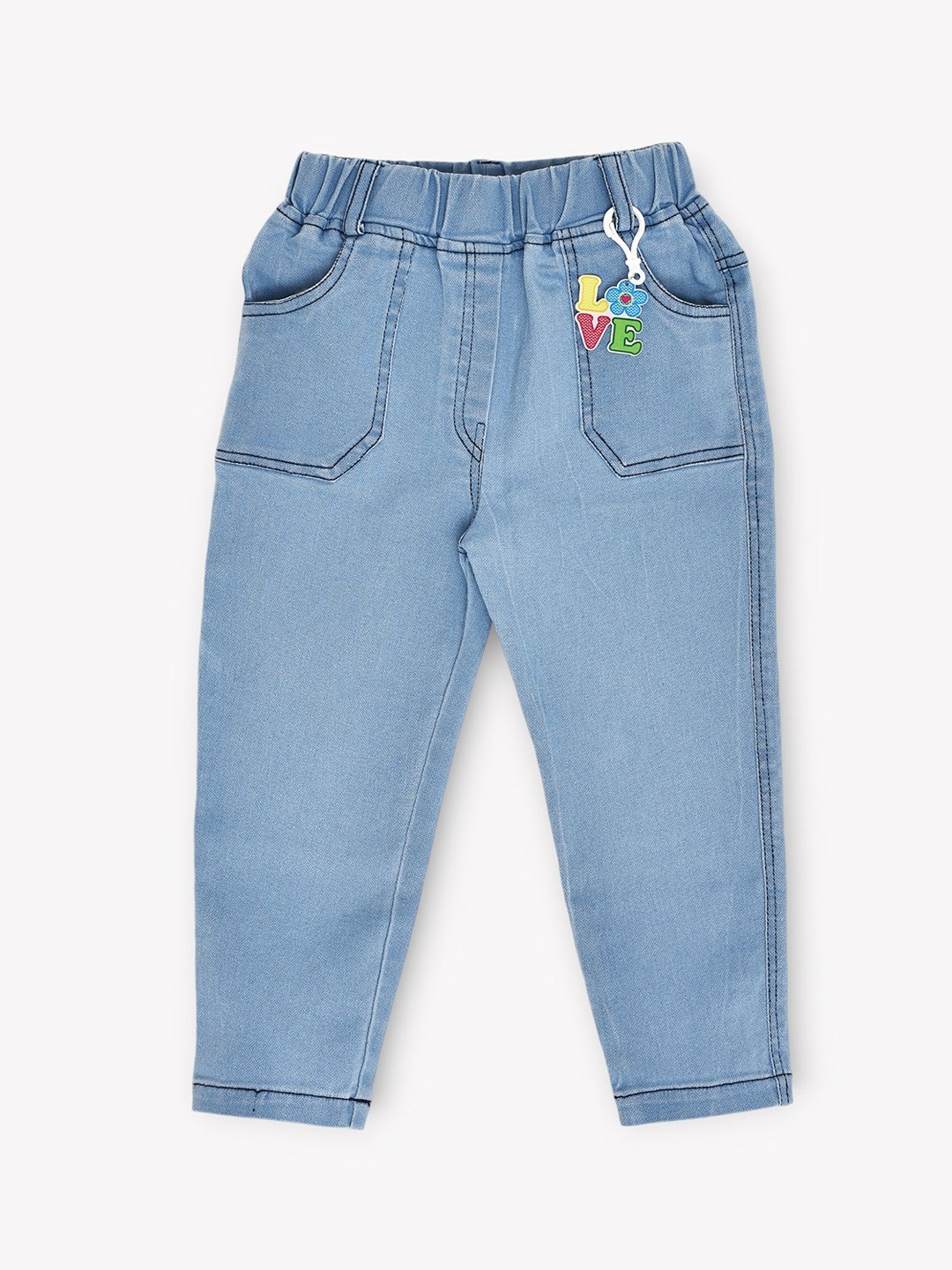 

BAESD Girls Jean Straight Fit Mid-Rise Jeans, Blue