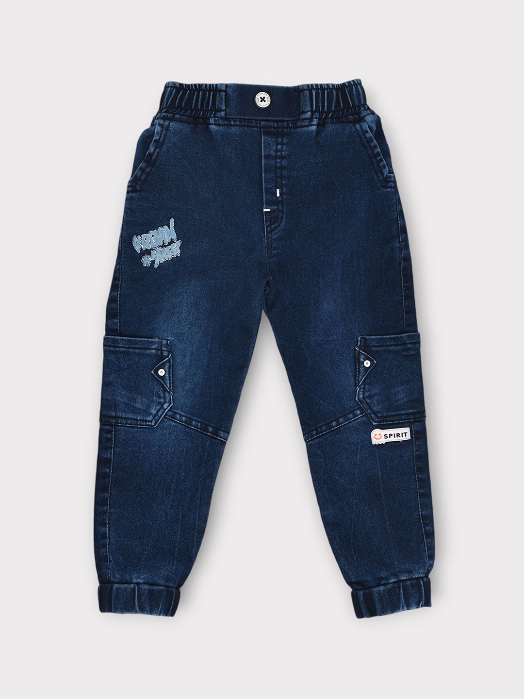 

BAESD Unisex Cotton Kids Jean Jogger Embroidered Jeans, Blue