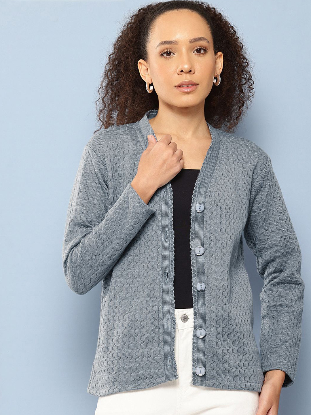 

The Roadster Lifestyle Co. Women Woolen Cardigan, Grey