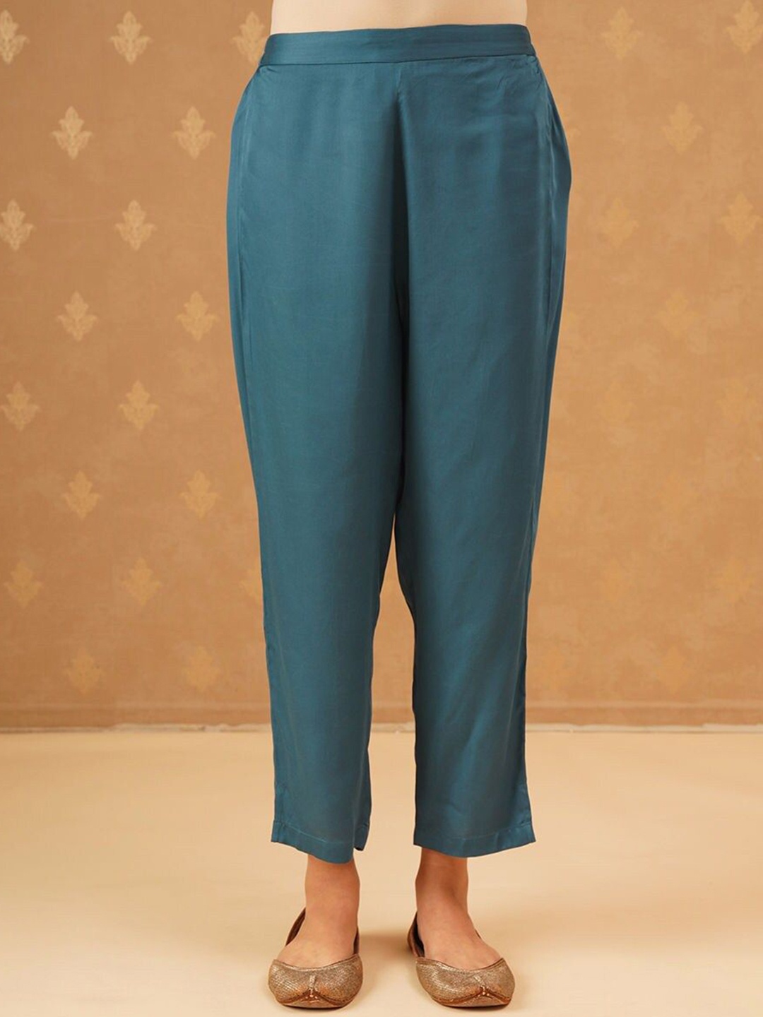 

JAYPORE Women Regular Fit Jodhpuris Trousers, Teal