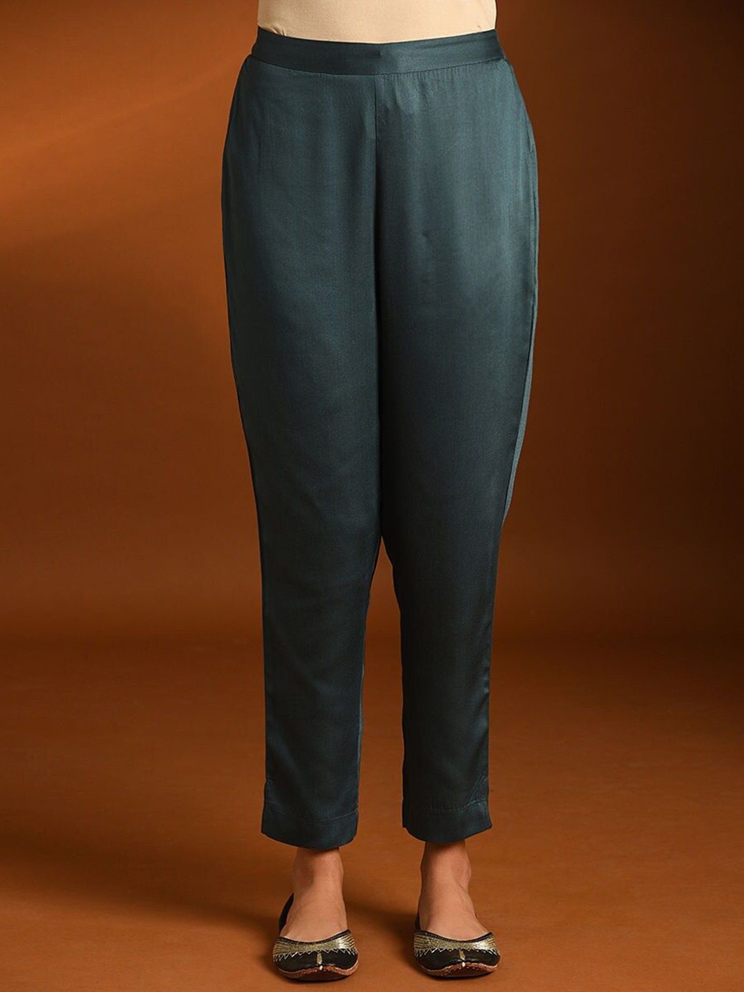 

JAYPORE Women Regular Fit Jodhpuris Trousers, Teal