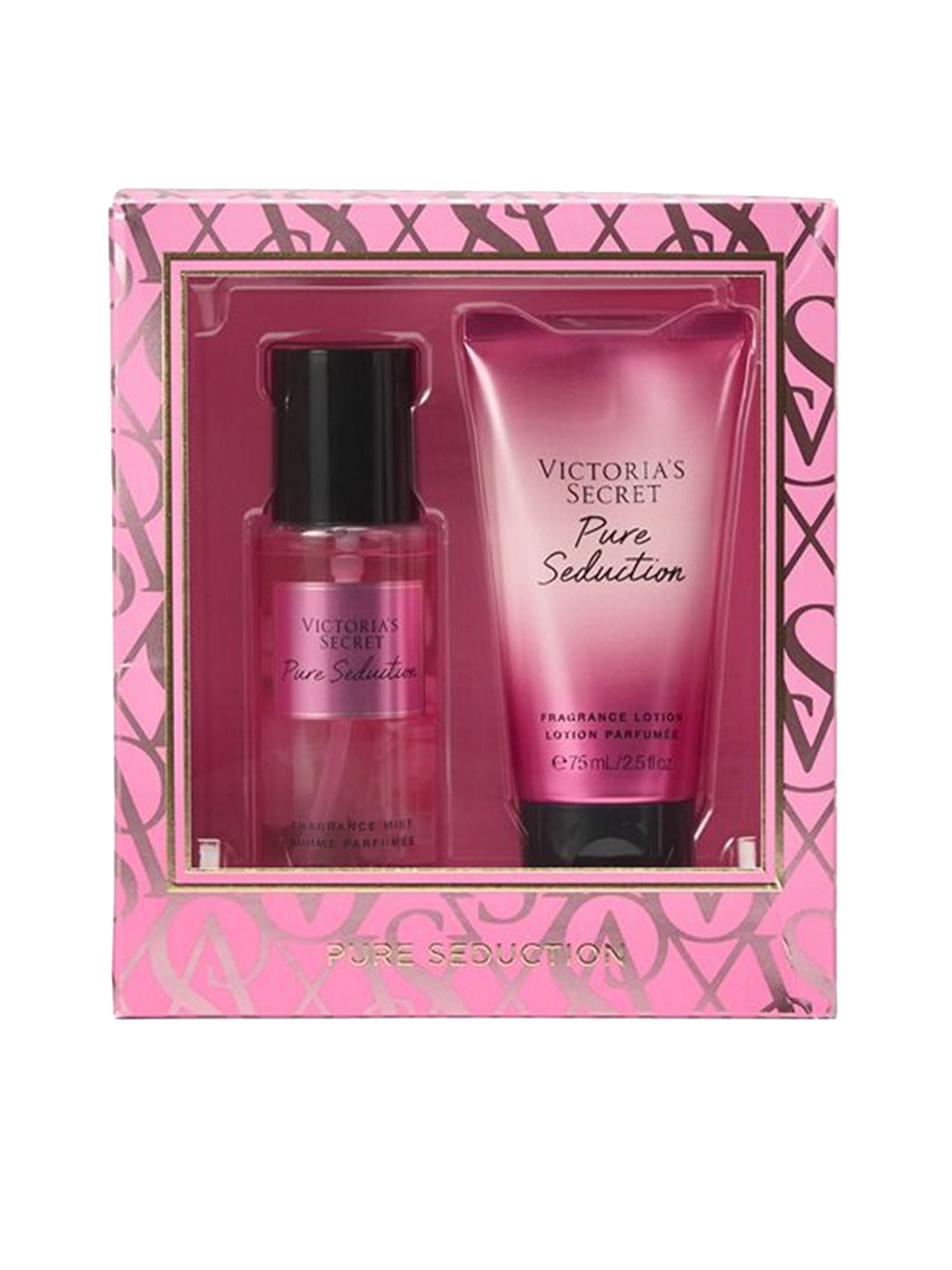 

Victoria's Secret Pure Seduction Set Of 2 Fragrance Mist & Lotion Gift Set- 150ml, Pink