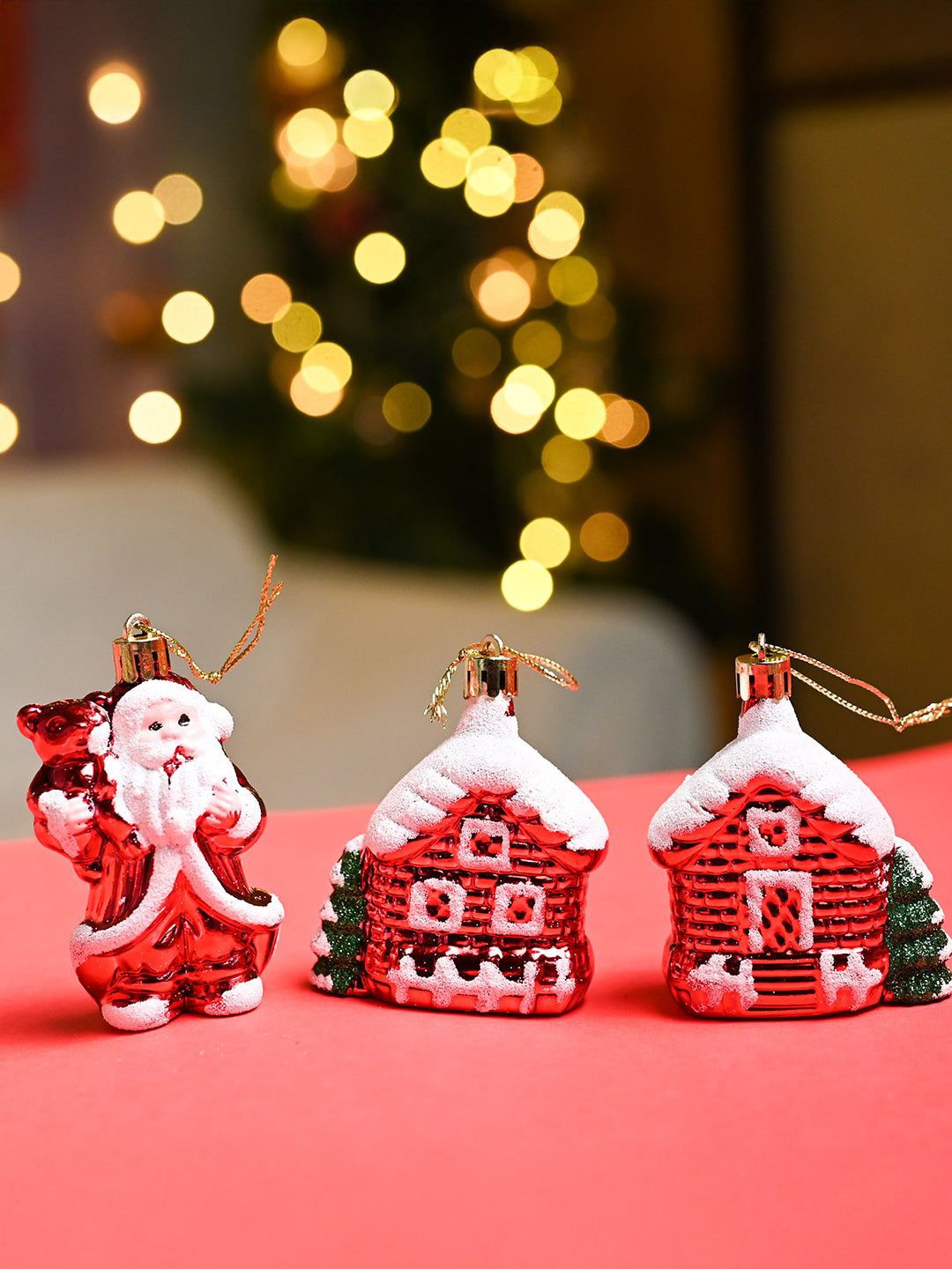 

MARKET99 Red & White 3 Pieces Decoration X-Mas Hanging