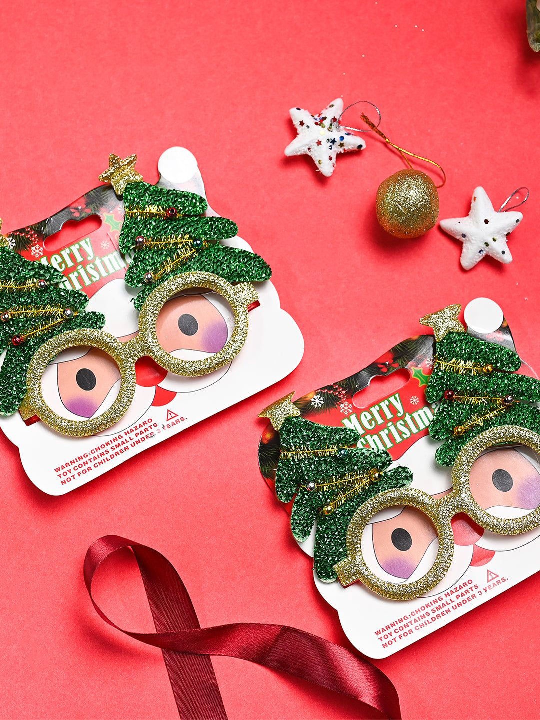 MARKET99 Yellow & Green 2 Pieces Christmas Party Spectacles